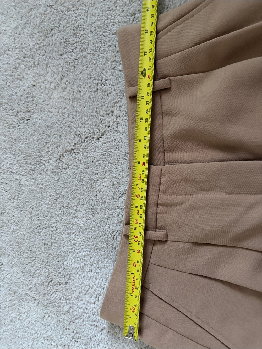 Wide-Leg High-Waist Tan Trousers - Picture 6 of 7